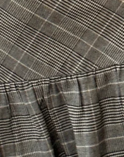 Motel Rocks Tailoring | A Line Skirts-Casita Skirt In Black and White Multi Check Print
