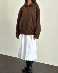 Motel Rocks Jackets-Cavita Jacket in Faux Suede Brown FauxSuedeBrown