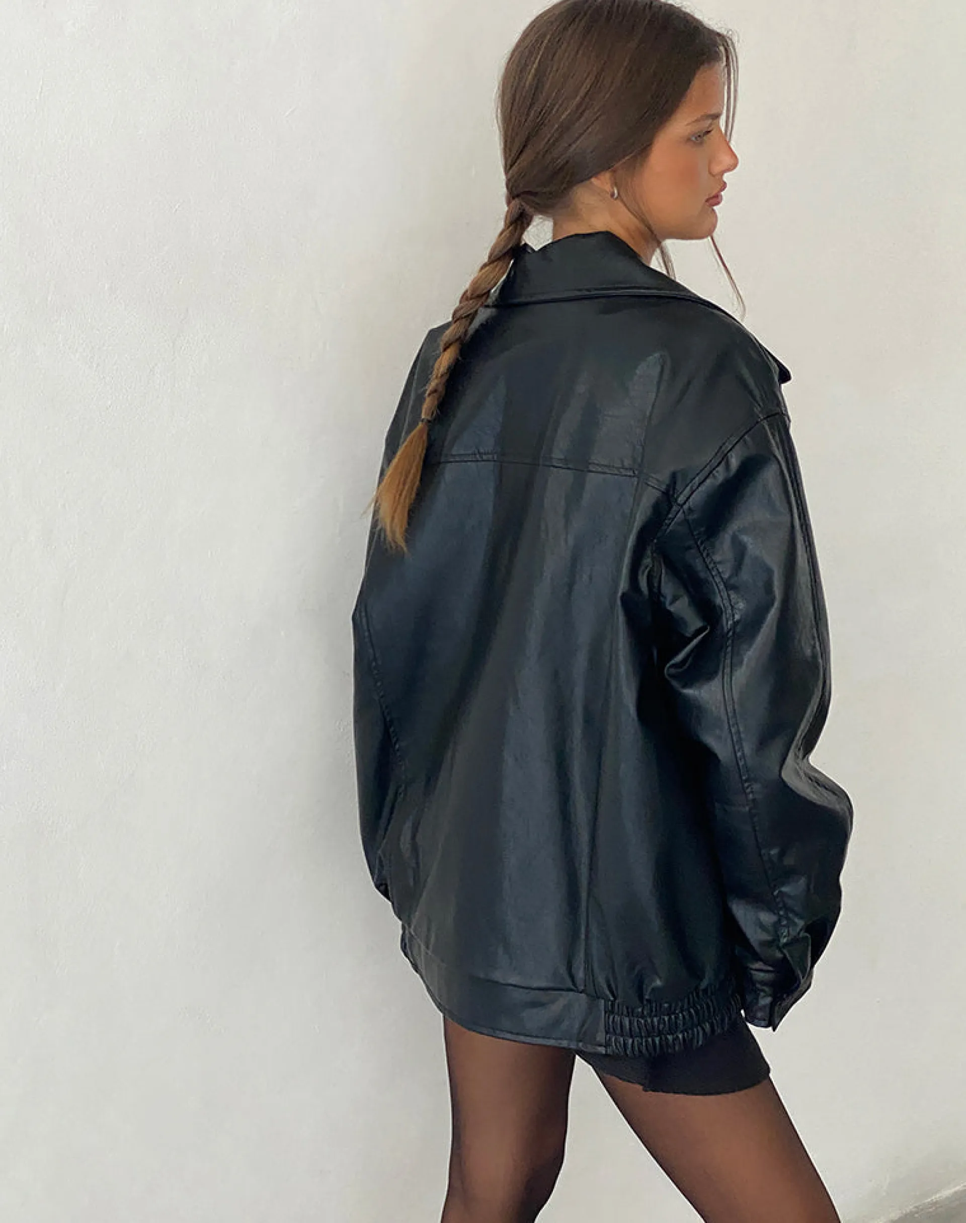 Motel Rocks Pu Jackets | Jackets-Cavita Jacket in PU Black PUBlack