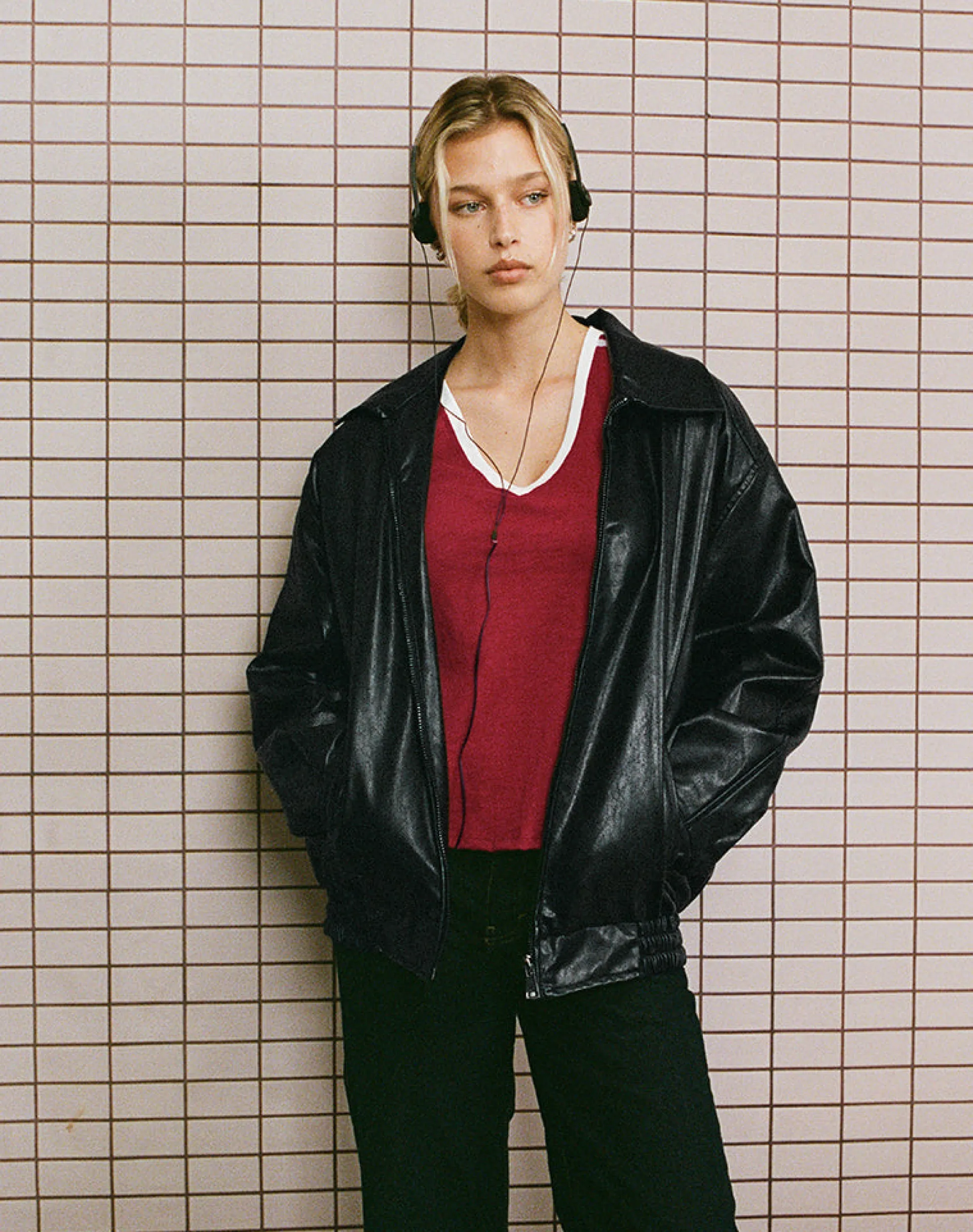 Motel Rocks Pu Jackets | Jackets-Cavita Jacket in PU Black PUBlack