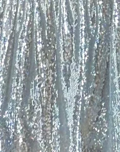 Motel Rocks Mini Skirts-Chima Mini Skirt in Sequin Silver Chrome