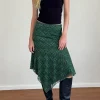 Motel Rocks A Line Skirts | Midi Skirts-Cinta Midi Skirt in Sage Canina Rose Lace SageCaninaRoseLace