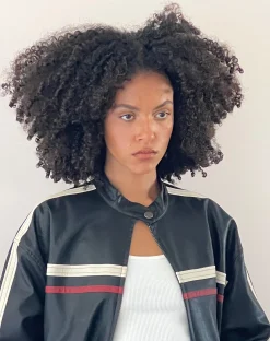 Motel Rocks Pu Jackets-Colton Jacket in PU Black with Ivory and Red Stripe PUBlackwithIvoryandRedStripe
