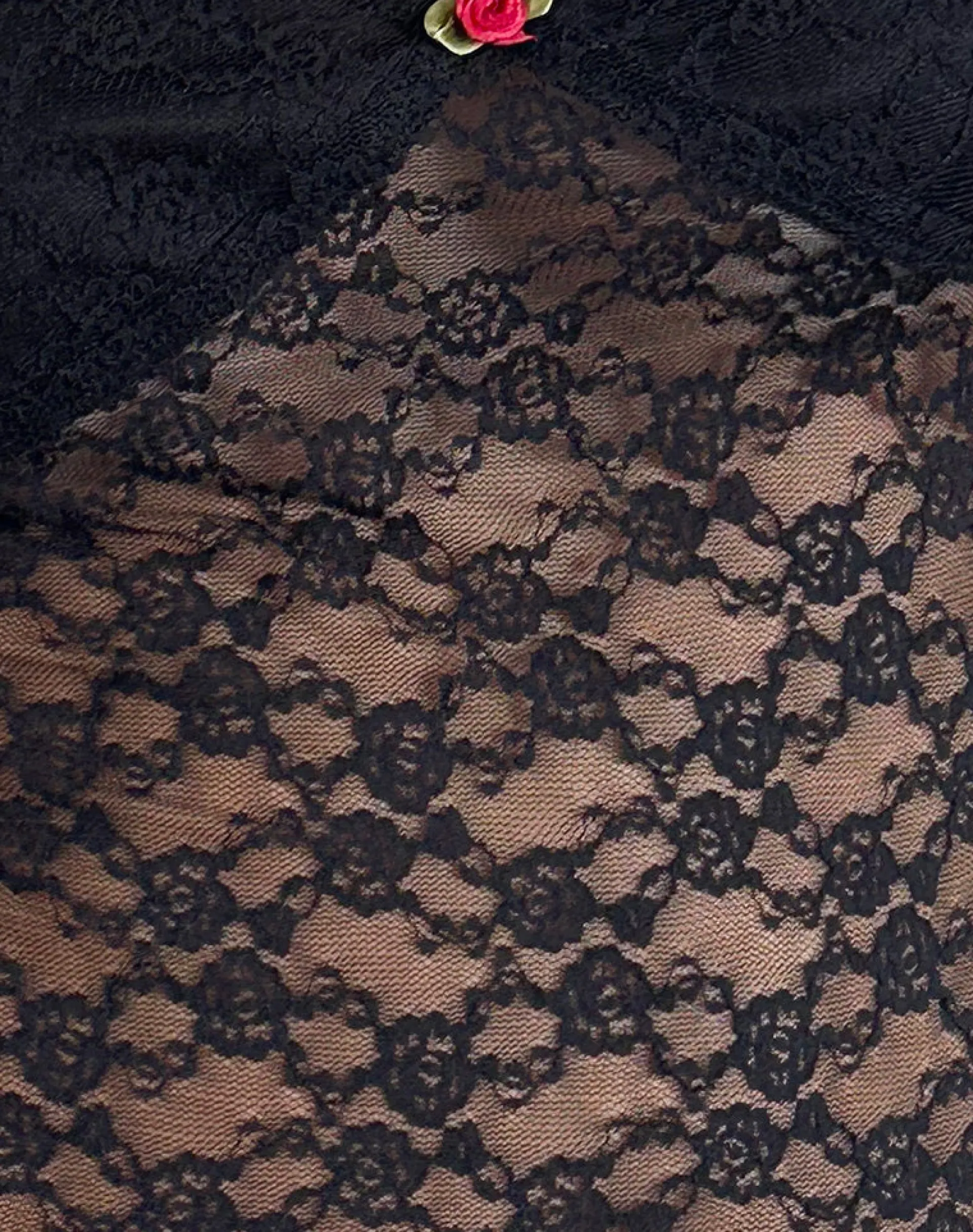 Motel Rocks Strappy Tops | Lace Tops-Cornelia Top in Mari Lace Black