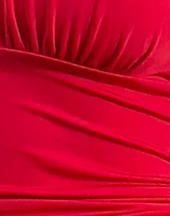 Motel Rocks Halterneck Tops | Going Out Tops-Cosimo Halterneck Top in Red