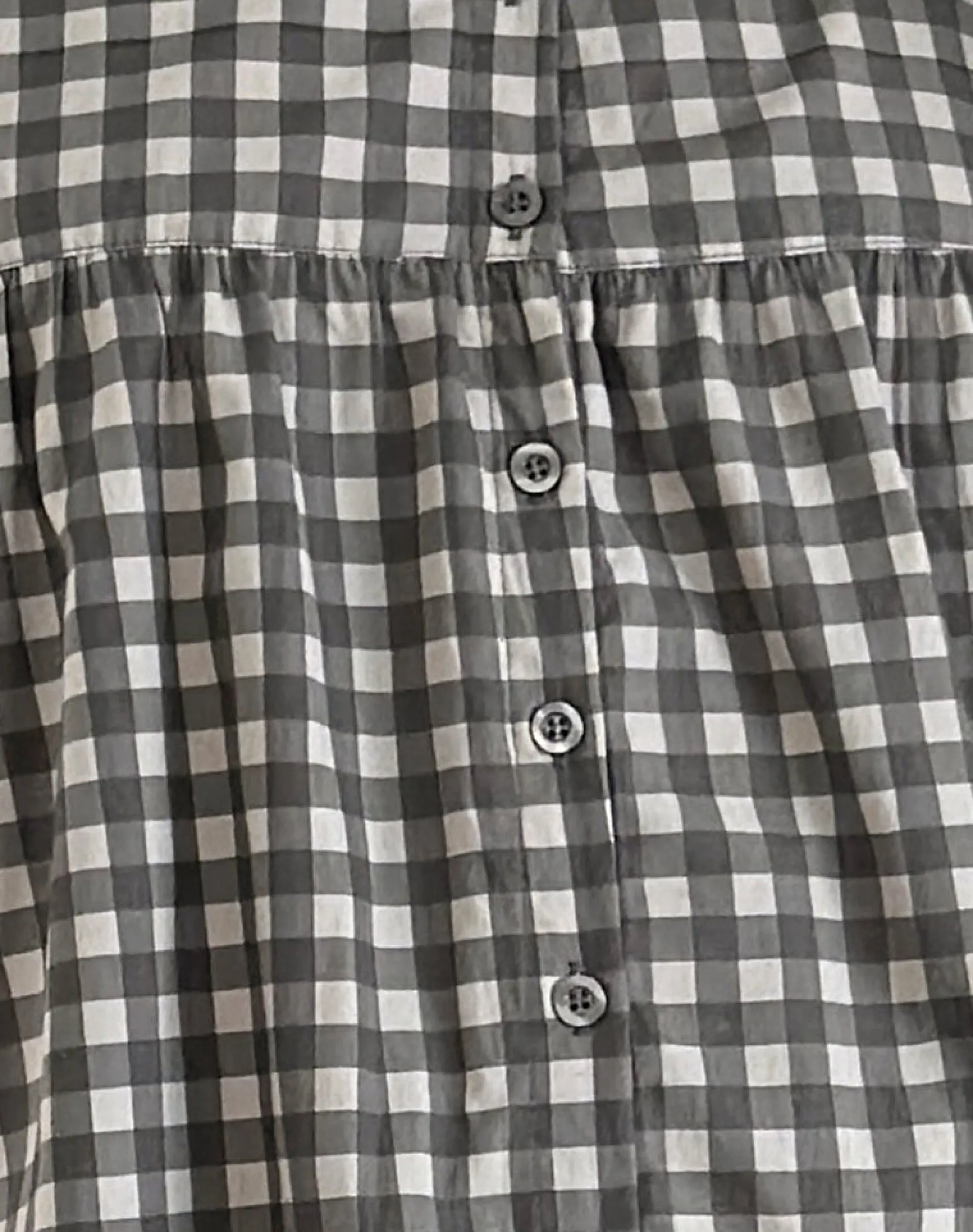 Motel Rocks Tailoring | Printed Dresses-Cybera Mini Dress in Tonal Gingham Black and Grey
