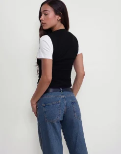 Motel Rocks Tailoring | Co-Ords-Cyna Button Through Vest Top in Black Linen BlackLinen