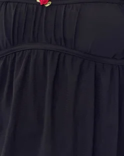 Motel Rocks Strappy Tops | Going Out Tops-Damaris Cami Top in Black with Black Binding BlackwithBlackBinding