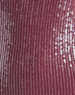 Motel Rocks Vest Tops | Sequin Tops-Damske Vest Top in Clear Sequin Maroon ClearSequinMaroon