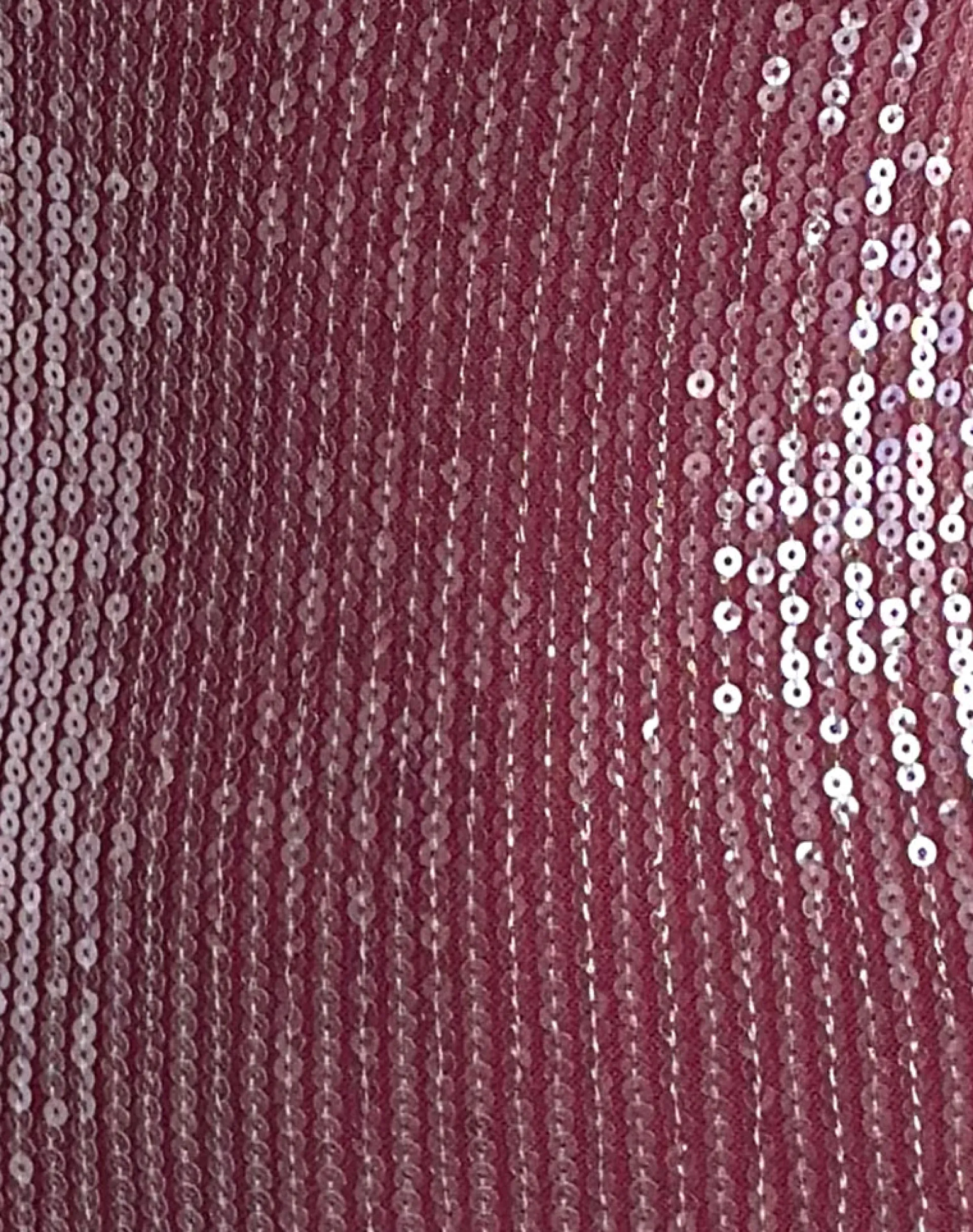 Motel Rocks Vest Tops | Sequin Tops-Damske Vest Top in Clear Sequin Maroon ClearSequinMaroon