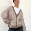Motel Rocks Cardigans-Danov Cardigan in Brown Gingham