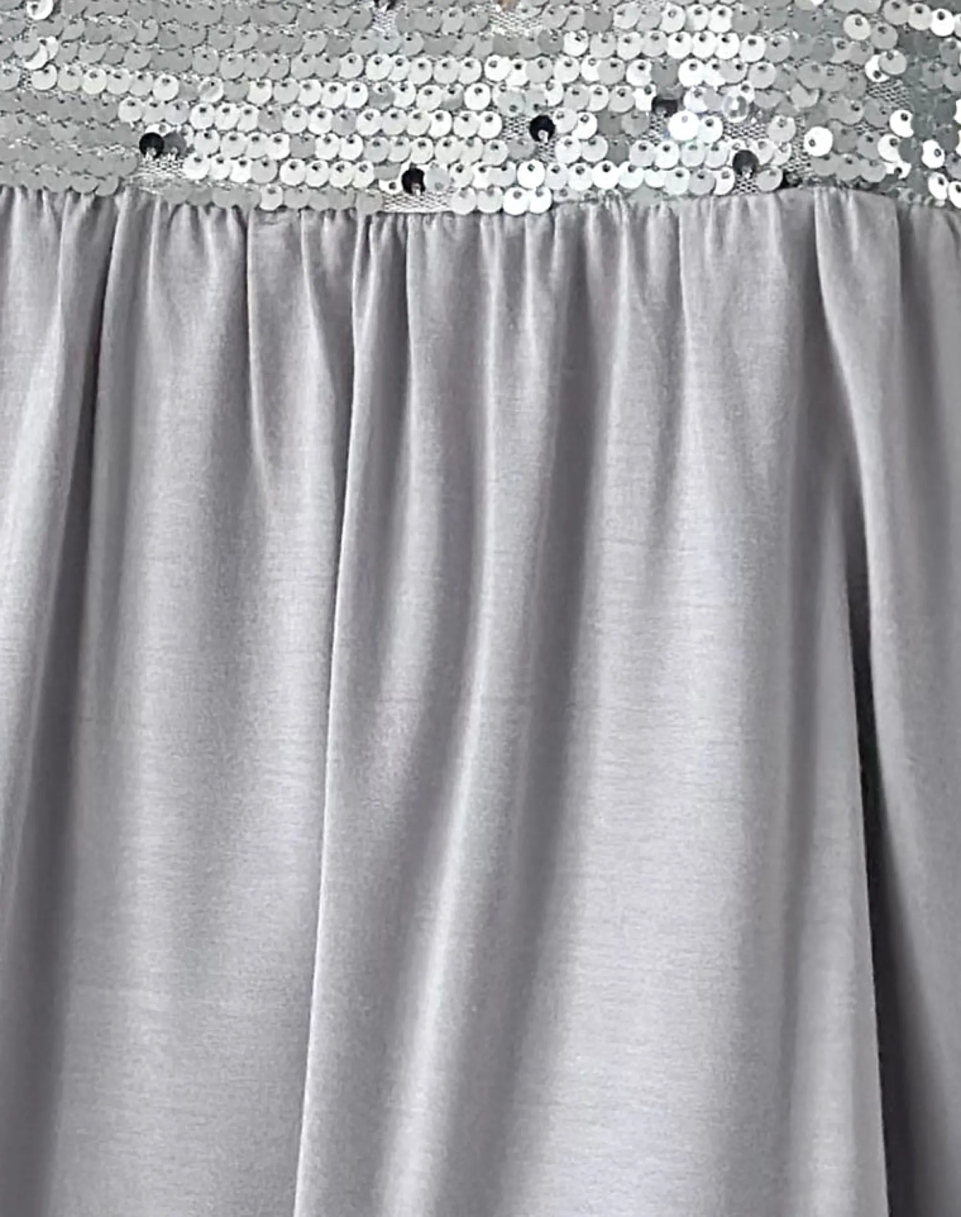 Motel Rocks Bandeau Tops | Sequin Tops-Danuta Longline Bandeau Top in Sequin Grey