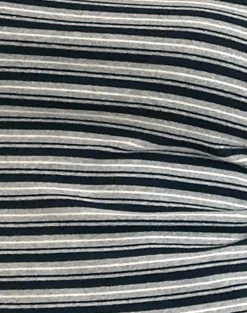 Motel Rocks Printed Tops | Tees-Dartis Top in Navy and Grey Jersey Stripe