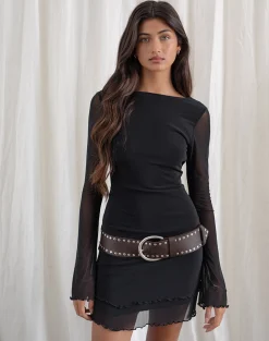Motel Rocks Bandeau Dresses | Day Dresses-Dazn Backless Mini Dress in Black