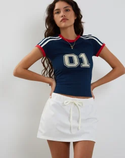 Motel Rocks Mini Skirts-Dheca Mini Skirt in White