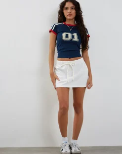 Motel Rocks Mini Skirts-Dheca Mini Skirt in White