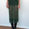 Motel Rocks Co-Ords | A Line Skirts-Diri Unlined Midi Skirt in Sage Canina Rose Lace