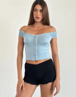 Motel Rocks Corset Tops-Dovica Corset Top in Nantucket Blue NantucketBlue