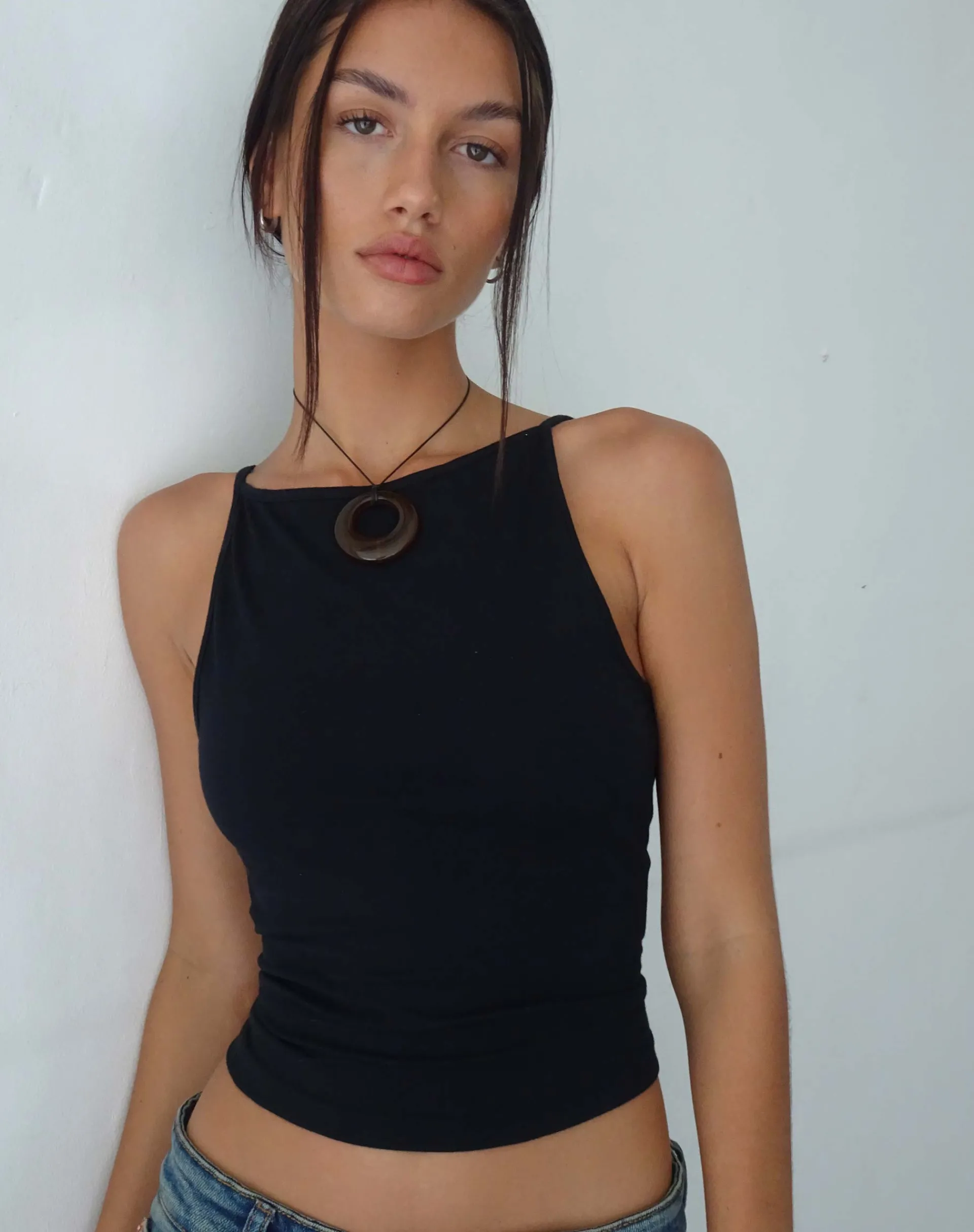 Motel Rocks Basics | Basic Tops-Dudley Vest Top in black