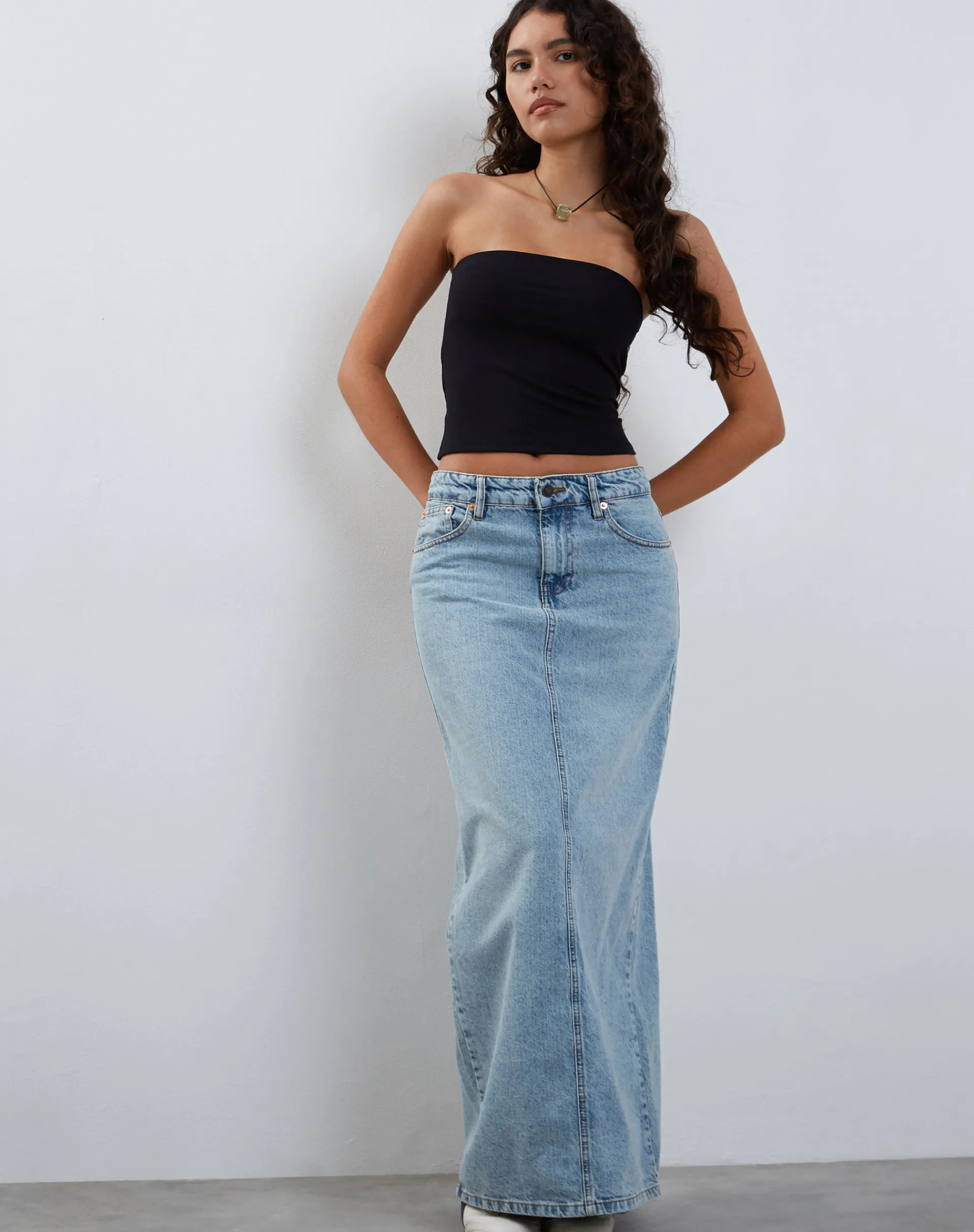 Motel Rocks Basic Tops | Bandeau Tops-Elia Heavy Lycra Bandeau Top in Lycra Black