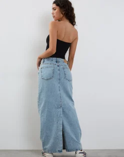 Motel Rocks Basic Tops | Bandeau Tops-Elia Heavy Lycra Bandeau Top in Lycra Black
