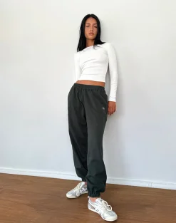 Motel Rocks Basics | Co-Ords-Em Jogger in Beluga Light Grey with M Embroidery BelugaLightGreywithMEmbroidery