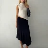 Motel Rocks Basic Tops | Vest Tops-Ember Sleevless Top in Textured Ivory ivorytexturedknit