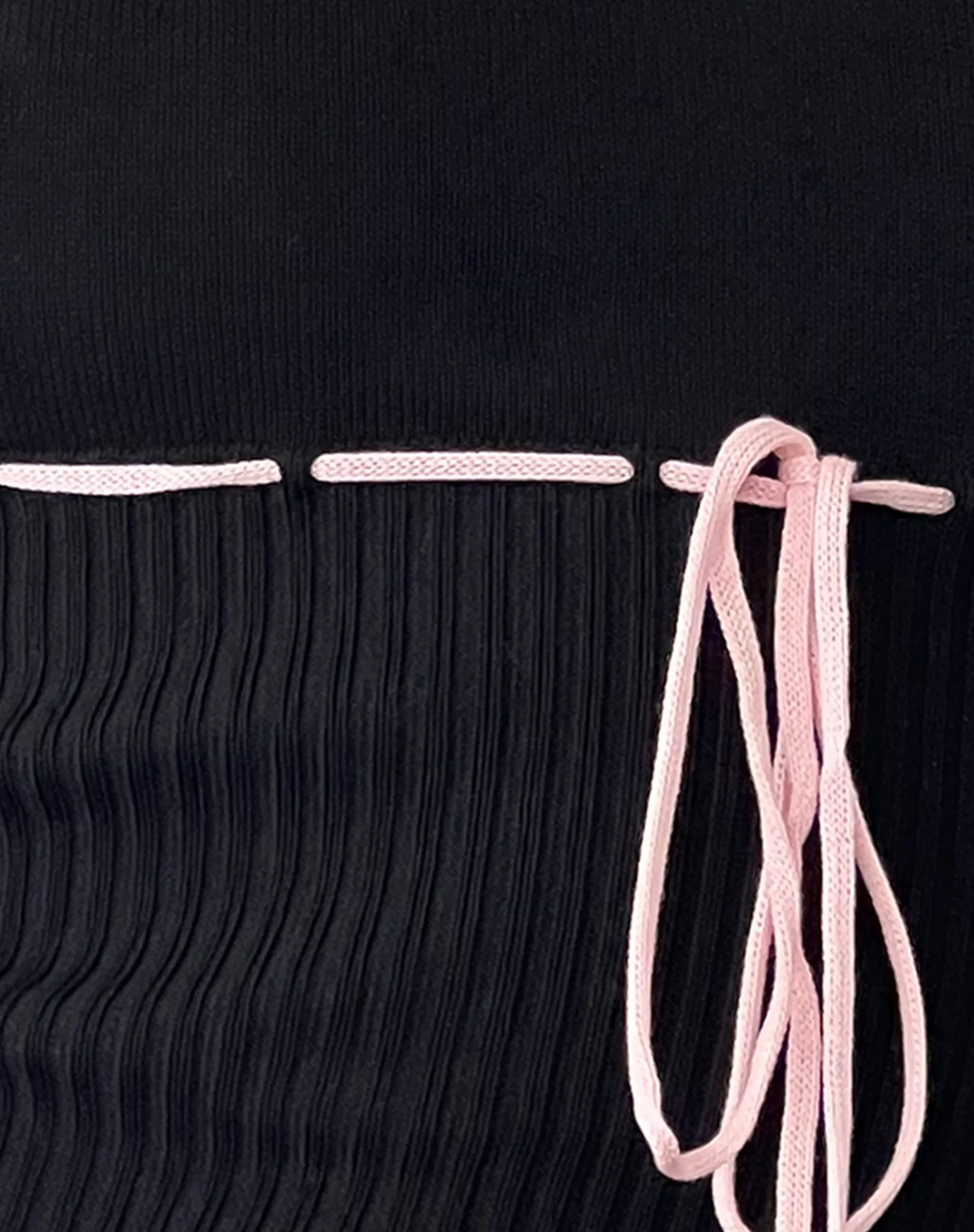 Motel Rocks Vest Tops | Strappy Tops-Emonie Cami Top in Black with Pink Binding BlackwithPinkBinding