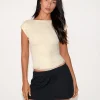 Motel Rocks Sequin Tops-Erika Backless Top in Sequin Mesh Ivory SequinMeshIvory