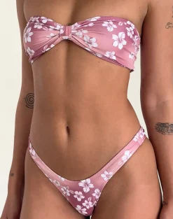 Motel Rocks Swimwear-Farida Bikini Bottom Hibiscus Floral HibiscusFloral