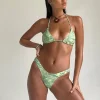 Motel Rocks Swimwear-Farida Bikini Bottom in Abstract Paisley Green GreenAbstractPaisley