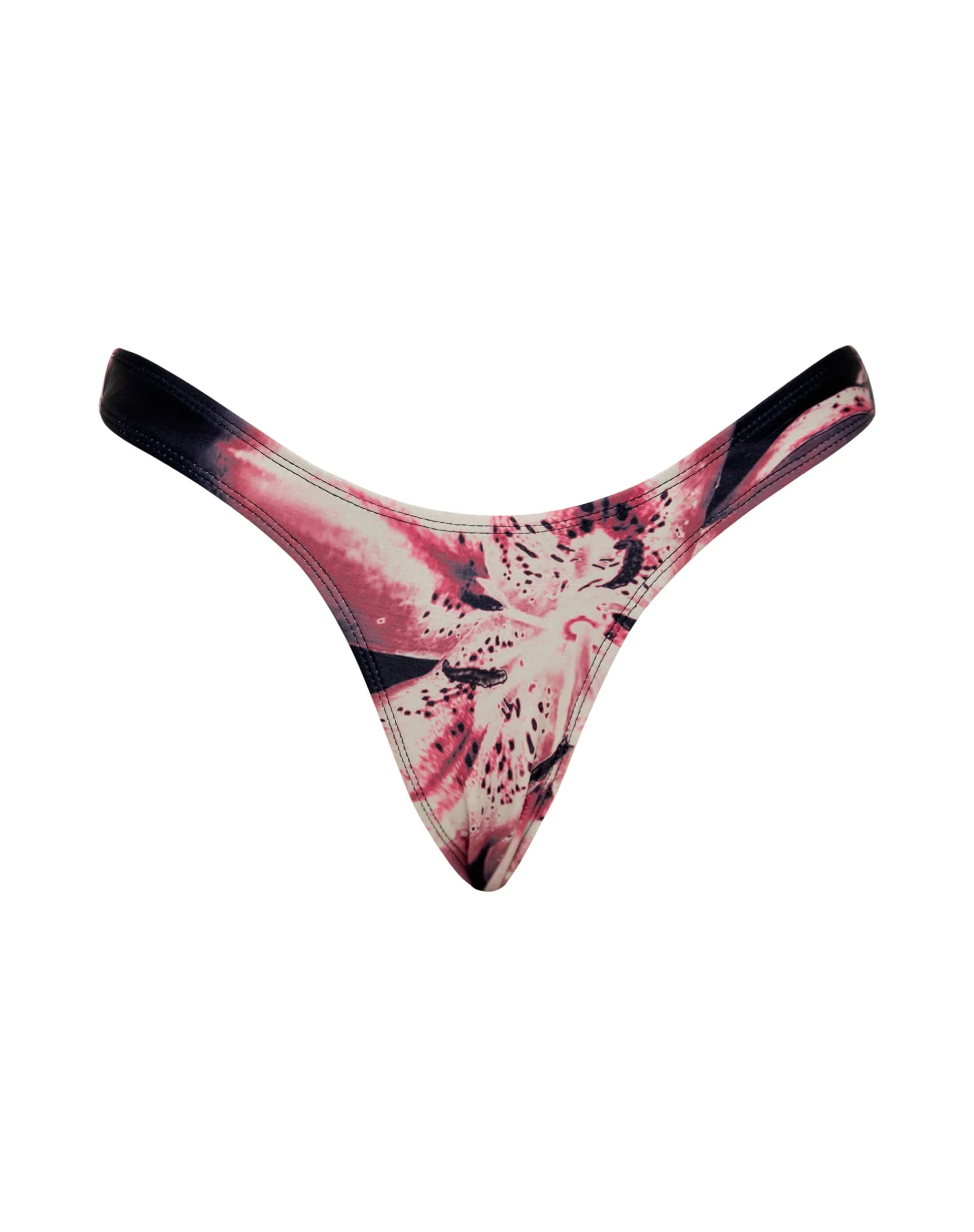 Motel Rocks Swimwear-Farida Bikini Bottom in Lily Bloom lilybloom