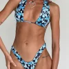 Motel Rocks Swimwear-Farida Bikini Bottom in Pastel Blue Floral PastelBlueFloral
