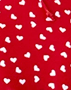 Motel Rocks Swimwear-Farida Bikini Bottom in Red with White Hearts RedwithWhiteHearts