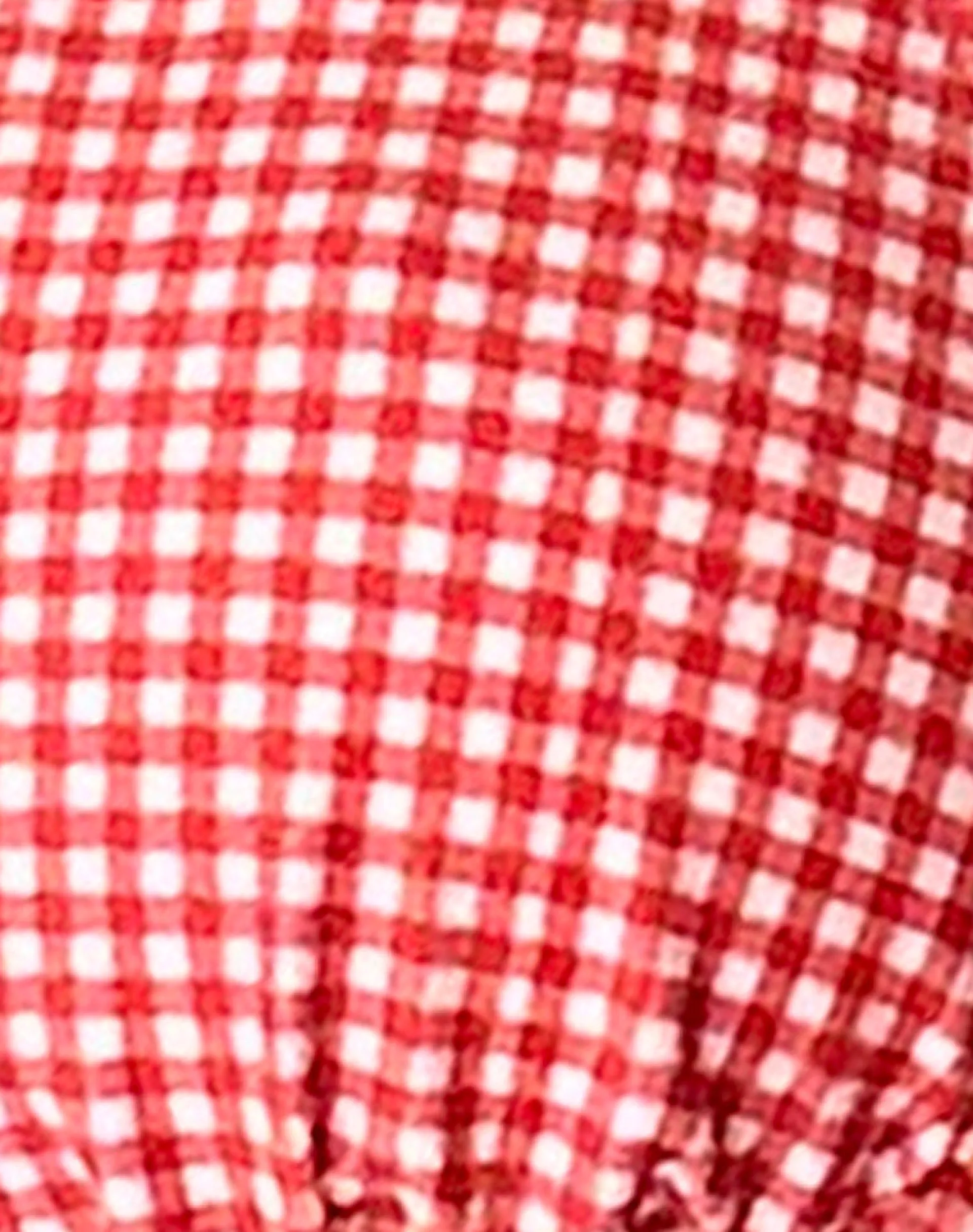 Motel Rocks Swimwear-Farida Bikini Bottom in Red Gingham with Picot Trim RedGinghamwithPicotTrim