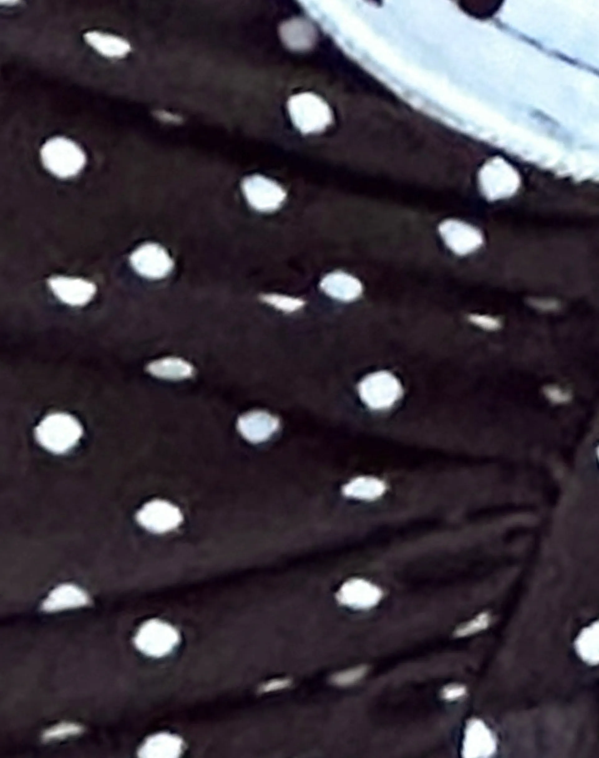 Motel Rocks Swimwear-Farida Bikini Bottoms in Black and Blue Polka with Frill BlackandBluePolkawithFrill