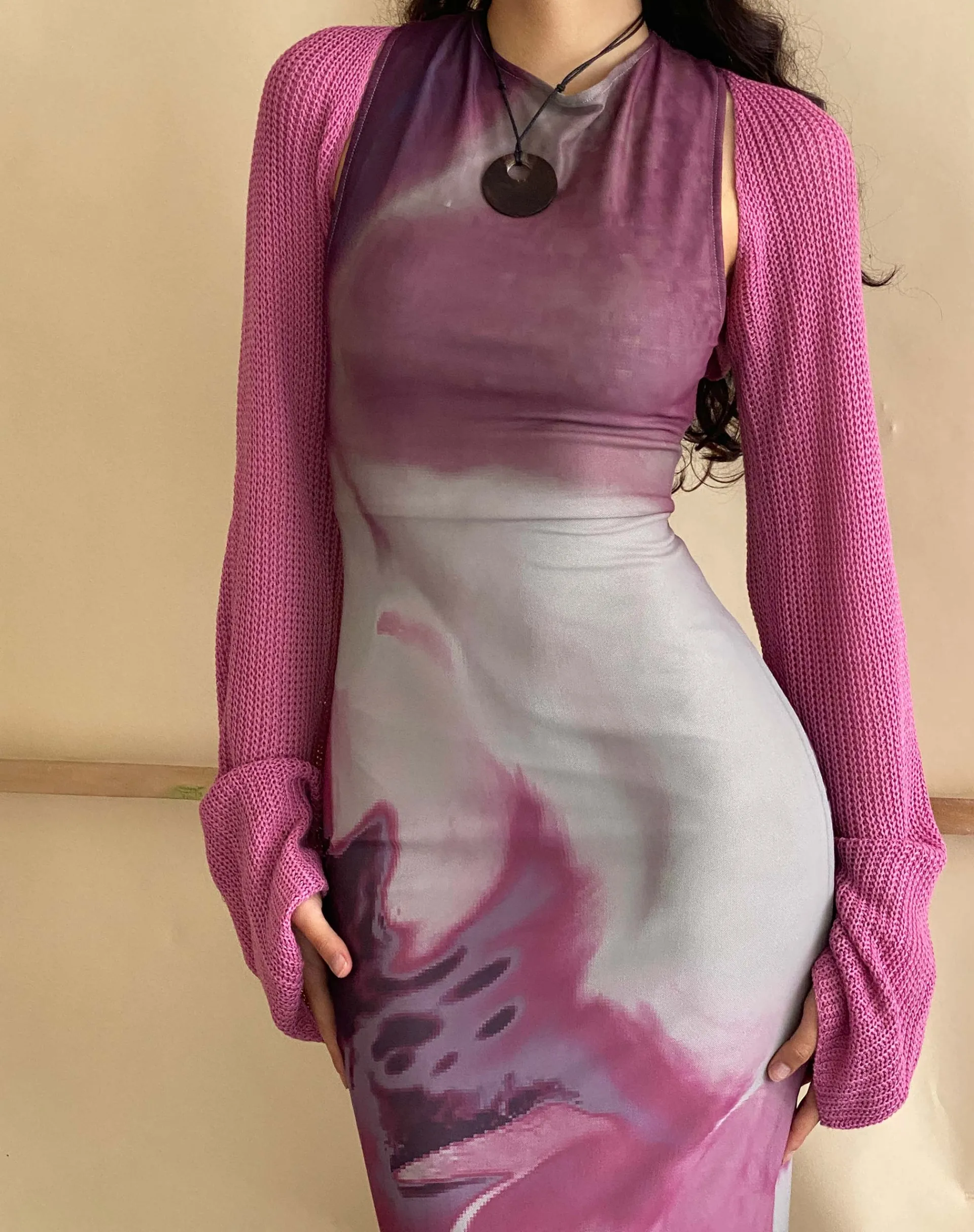 Motel Rocks Printed Dresses | Maxi Dresses-Fayola Printed Maxi Dress in Pink Anatomy of Nature pinkanatomyofnature