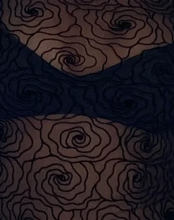 Motel Rocks Printed Dresses | Bodycon Dresses-Florian Unlined Midi Dress in Black Abstract Flower Flock BlackAbstractFlowerFlock