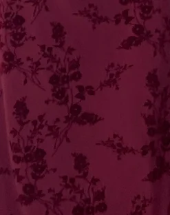 Motel Rocks Printed Dresses | Day Dresses-Gabriela Midi Dress in Botanical Flower Maroon BotanicalFlowerMaroon