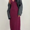 Motel Rocks Printed Dresses | Day Dresses-Gabriella Dress in Basic Polka Flock Berry BasicPolkaFlockBerry