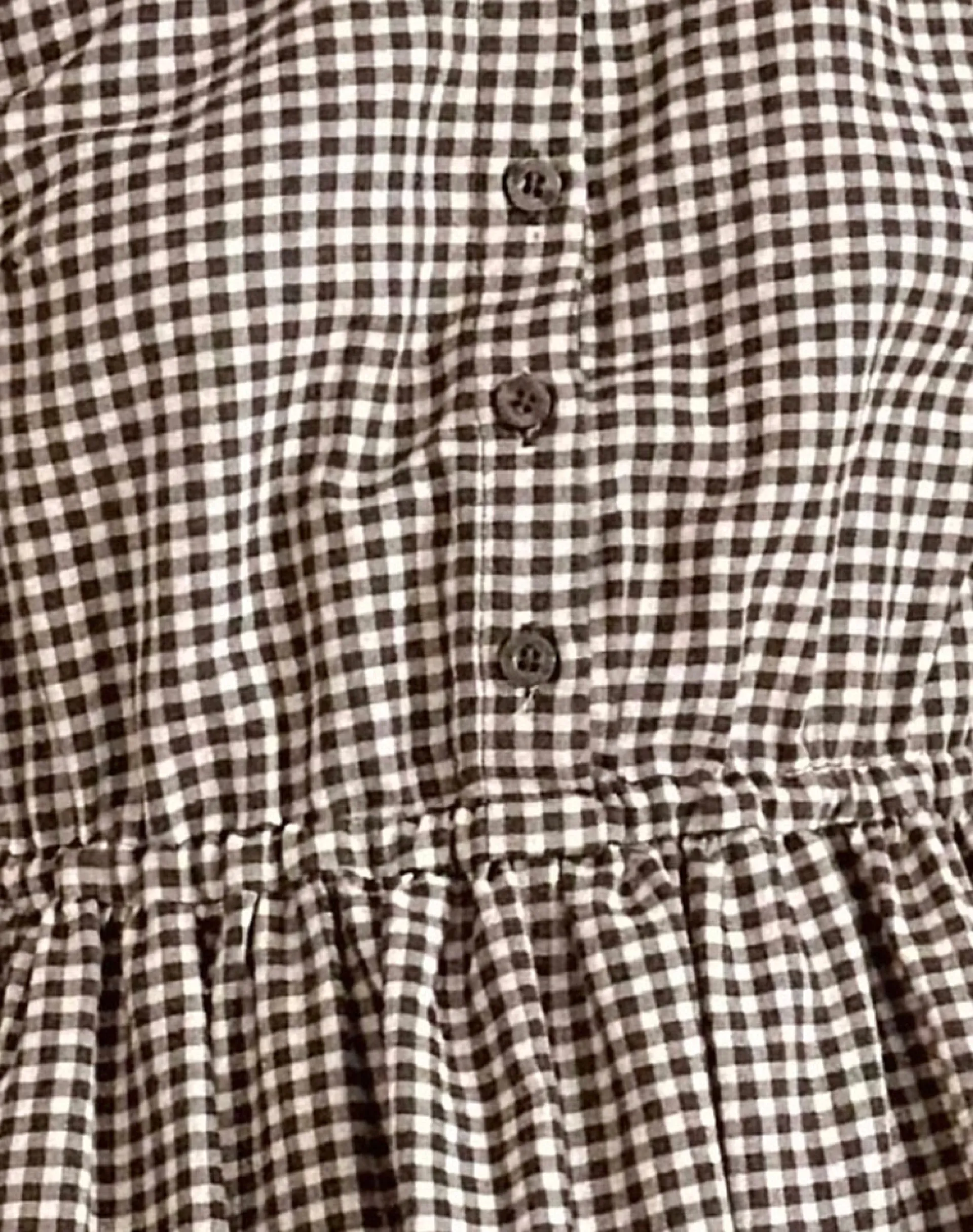 Motel Rocks Day Dresses | Midi Dresses-Galuh Smock Dress in Mini Brown Gingham