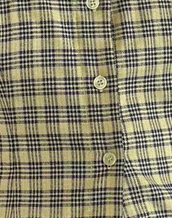 Motel Rocks Tailoring | Vest Tops-Ganita Button Through Vest Top in Yellow Check YellowCheck
