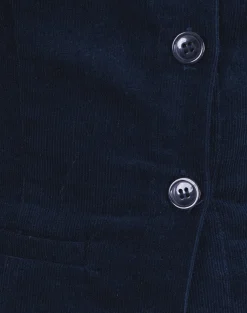 Motel Rocks Tailoring | Co-Ords-Ganita Vest in Baby Cord Navy BabyCordNavy