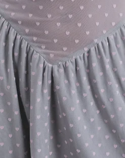 Motel Rocks Party Dresses | Mini Dresses-Geni Mini Dress in Heart Flock Grey HeartFlockGrey