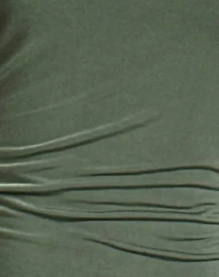 Motel Rocks Basics | Bandeau Dresses-Gillian Long Sleeve Mini Dress in Slinky Khaki