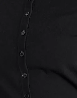 Motel Rocks Cardigans-Giovanna Cardigan in Flat Knit Black