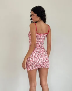 Motel Rocks Printed Dresses | Day Dresses-Gracias Mini Dress in Strawberry 2023 Print