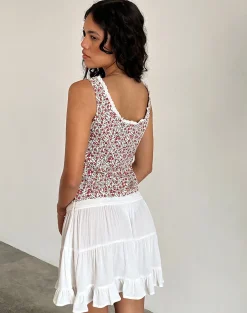 Motel Rocks Vest Tops | Printed Tops-Grodita Vest Top in Pretty Ditsy PrettyDitsy