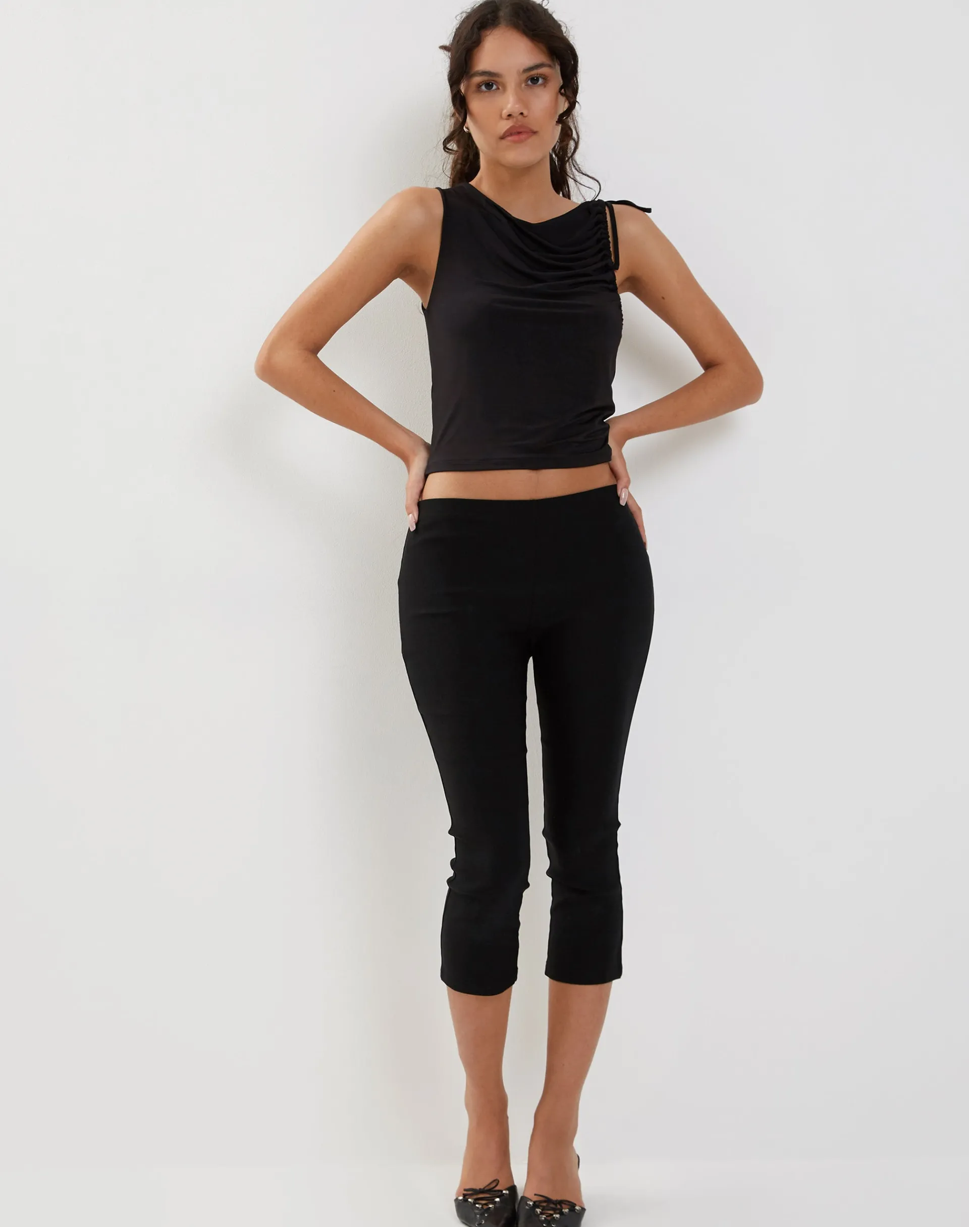 Motel Rocks Basics | Basic Tops-Hagne Vest Top in Black