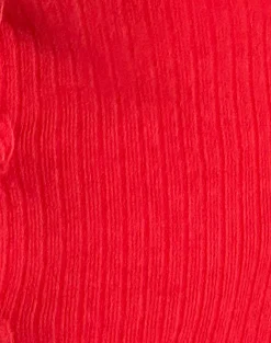Motel Rocks Long Sleeve Tops-Harpan Rosette Front Top in Red